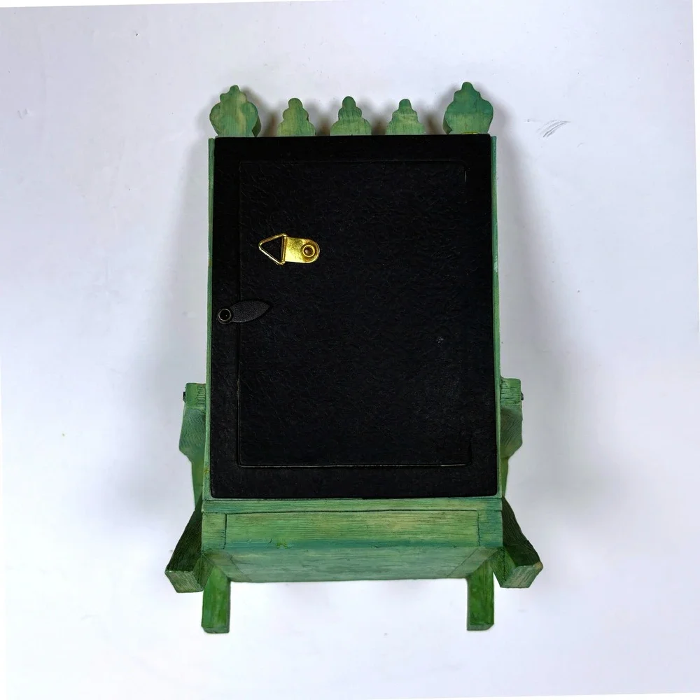 Vtg 90s Country Garden Adirondack Chair PhotoFrame Cottagecore Whimsical Fairy